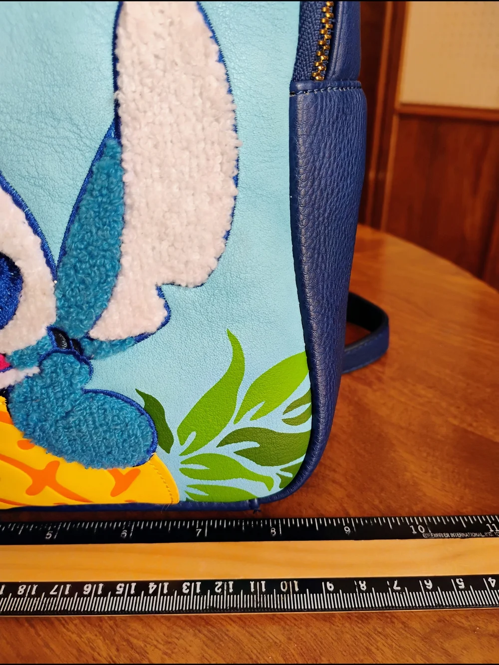 Loungefly Blue Stitch Pineapple Mini Chenille Backpack